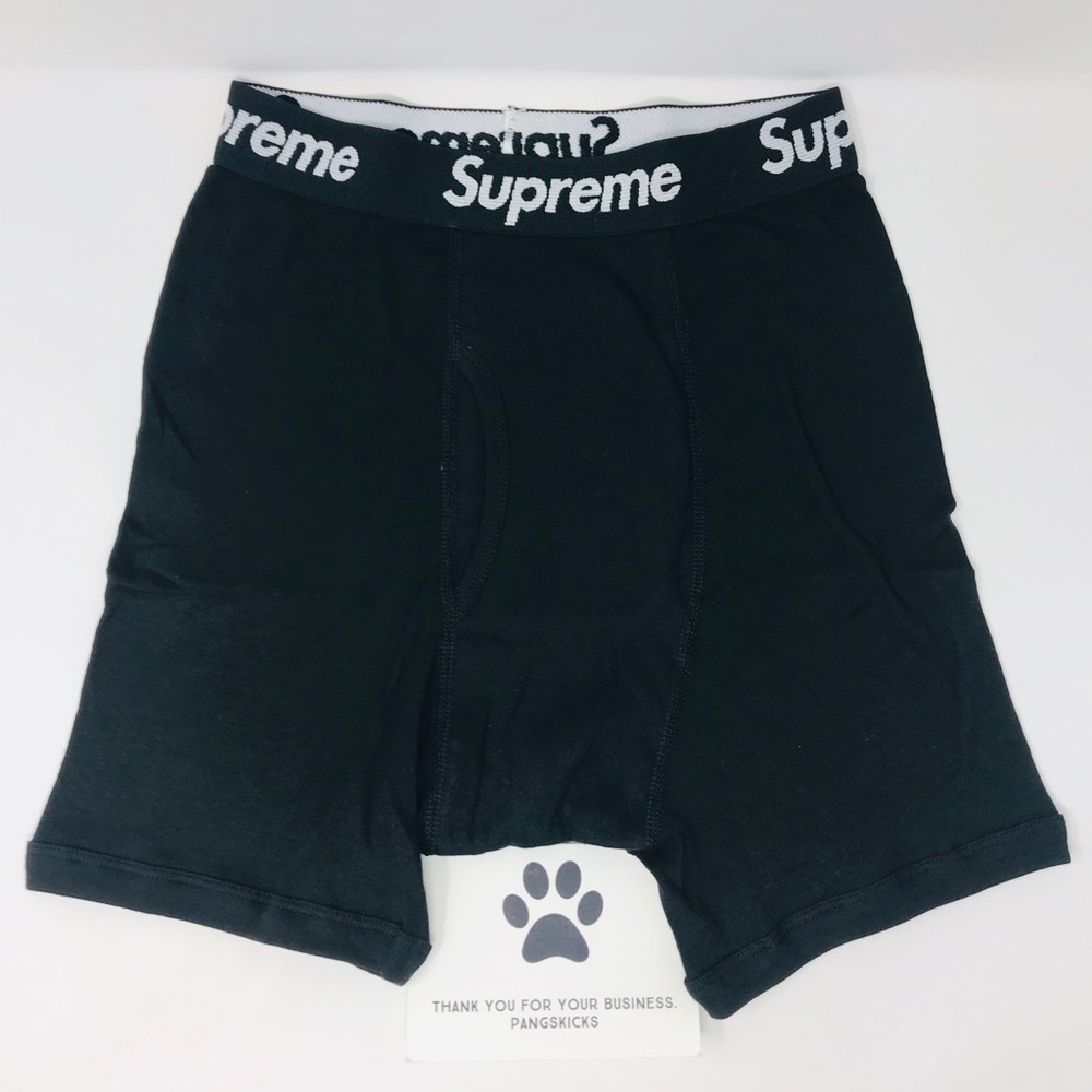 Supreme Hanes Boxer Briefs Black 1 Boxer Only